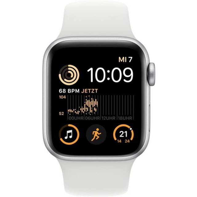 Apple Watch Series SE 2022 GPS + Cellular (Aluminium) silber - 40mm - weiss - redrow.ch