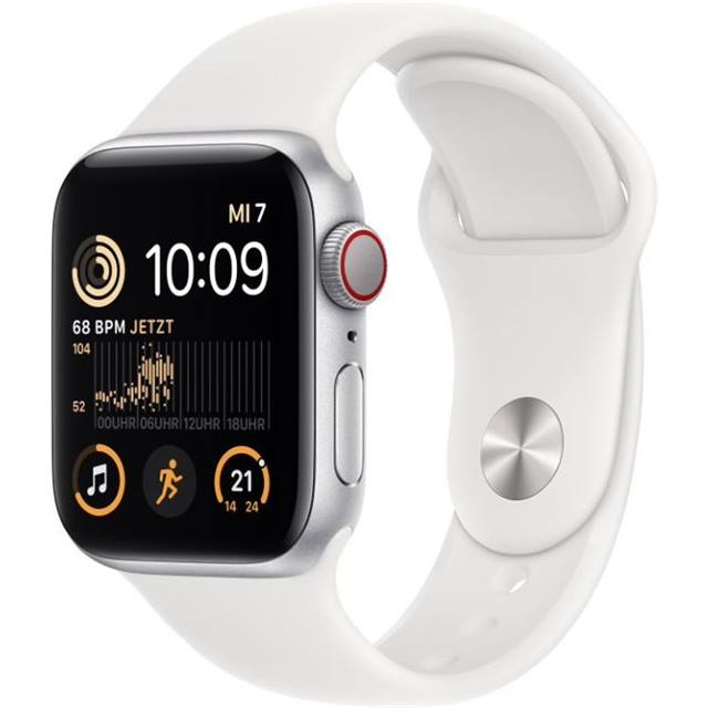 Apple Watch Series SE 2022 GPS + Cellular (Aluminium) silber - 40mm - weiss - redrow.ch