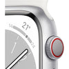 Apple Watch Series 8 GPS + Cellular (Aluminium) silber - 41mm - Sportarmband weiss - redrow.ch