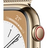 Apple Watch Series 8 GPS + Cellular (Edelstahl) gold - 41mm - Milanaise-Armband gold - redrow.ch