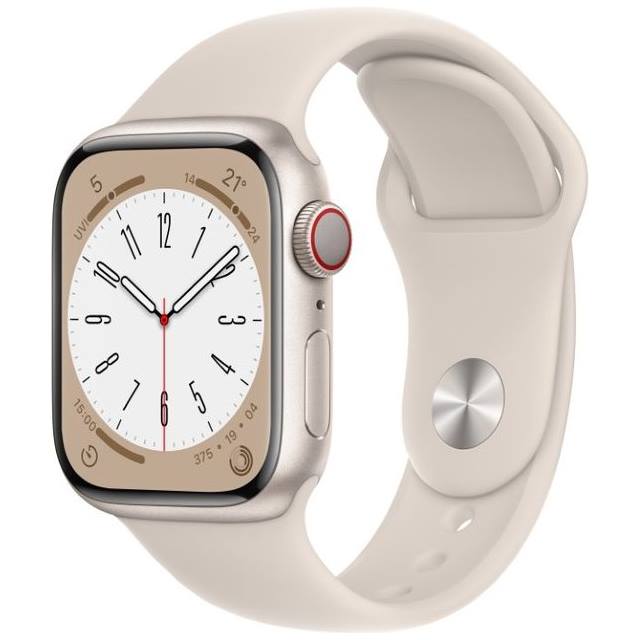 Apple Watch Series 8 GPS + Cellular (Aluminium) Polarstern - 41mm - Sportarmband Polarstern - redrow.ch