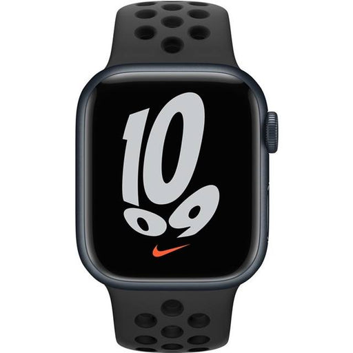 Apple Watch Series 7 GPS + Cellular Nike (Aluminium) Mitternacht - 41mm - Sportarmband anthrazit/schwarz - redrow.ch