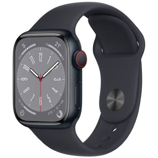 Apple Watch Series 8 GPS + Cellular (Aluminium) Mitternacht - 41mm - Sportarmband Mitternacht - redrow.ch