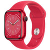 Apple Watch Series 8 GPS (Aluminium) rot - 41mm - Sportarmband rot - redrow.ch