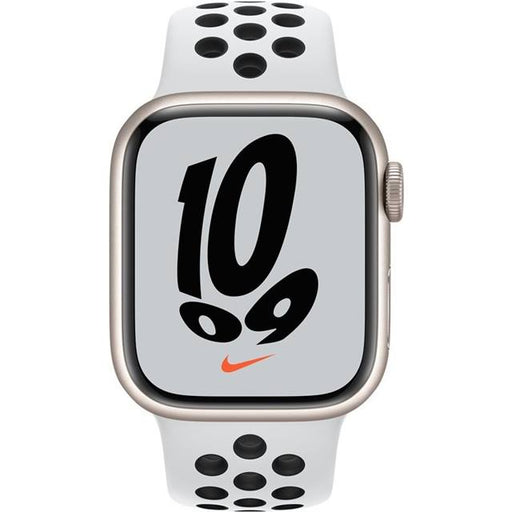 Apple Watch Series 7 GPS + Cellular Nike (Aluminium) Polarstern - 41mm - Sportarmband platinum/schwarz - redrow.ch