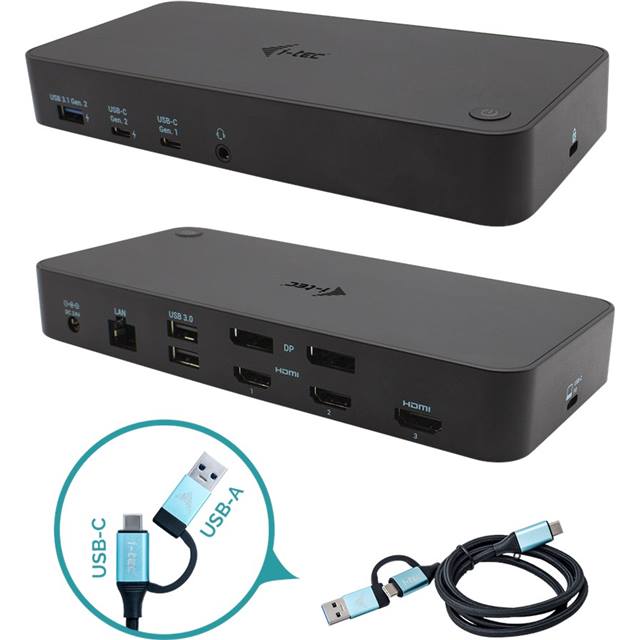 I-tec USB 3.0/USB-C/Thunderbolt Triple 4K Docking Station