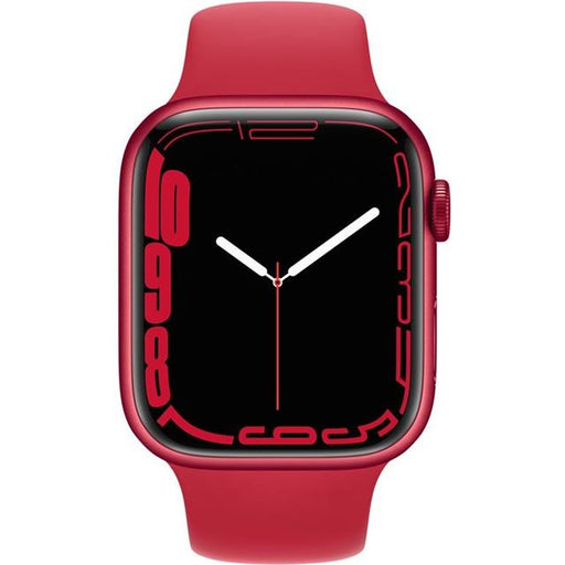 Apple Watch Series 7 GPS (Aluminium) rot - 45mm - Sportarmband rot - redrow.ch