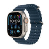 Apple Watch Ultra 2 GPS + Cellular (Titan Silbergrau) - 49mm - Ocean Armband Blau