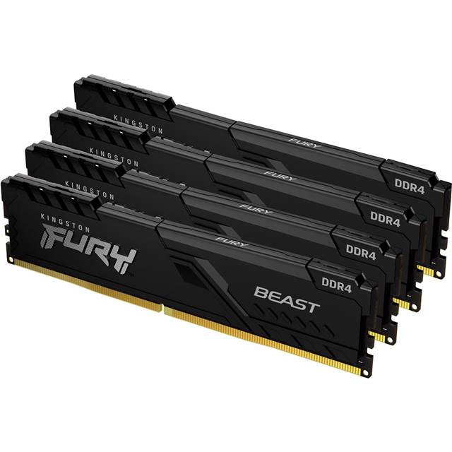 Kingston Fury Beast, DDR4, 128GB (4 x 32GB), 3200MHz - schwarz