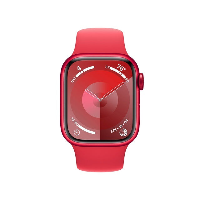 Apple Watch Series 9 GPS (Aluminium Mitternacht) - 41mm - Sportarmband S/M (PRODUCT) RED