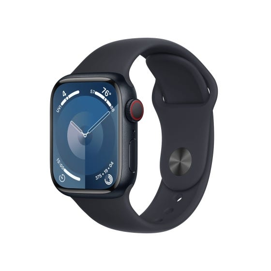 Apple Watch Series 9 GPS (Aluminium Mitternacht) - 41mm - Sportarmband M/L Mitternacht