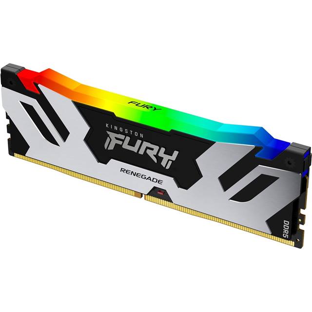 Kingston Fury Renegade RGB, DDR5, 16GB (1 x 16GB), 6400MHz - silber