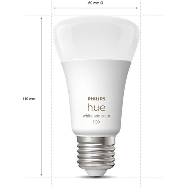 Philips Hue White & Color Ambiance, 9W, E27, Bulb, opal