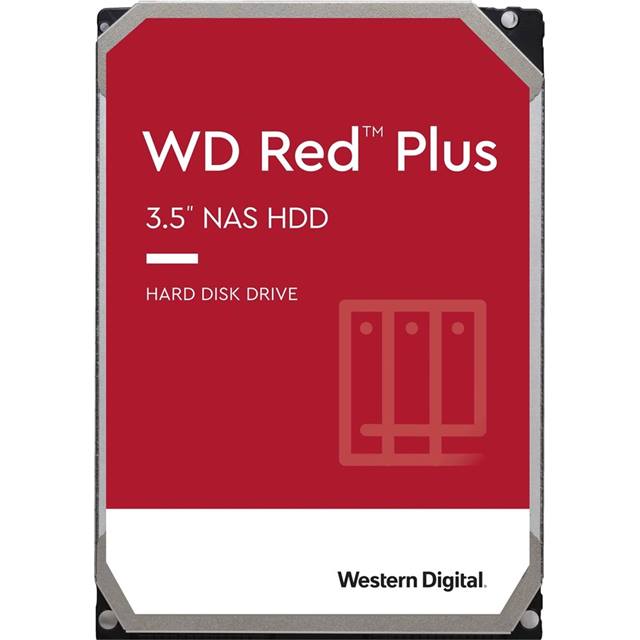 WD Red Plus NAS Hard Drive - 4TB - 3.5", SATA, 5.4k, 128MB