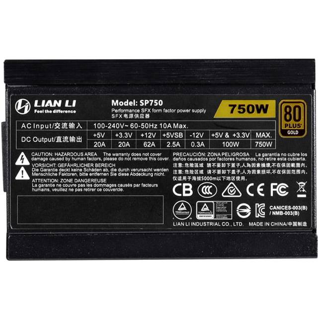 Lian Li SP750, 80 PLUS Gold SFX Netzteil, schwarz - 750W