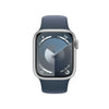 Apple Watch Series 9 GPS + Cellular (Aluminium Mitternacht) - 41mm - Sportarmband S/M Sturmblau