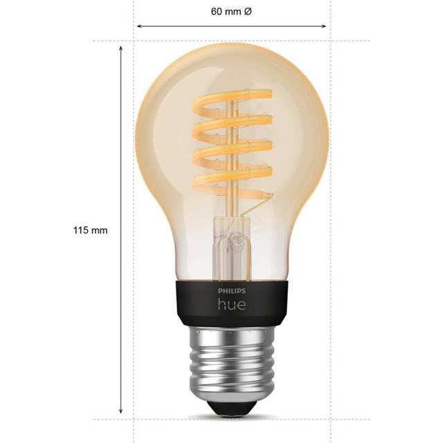 Philips Hue White Ambiance Filament, 7W, E27, Bulb, klar