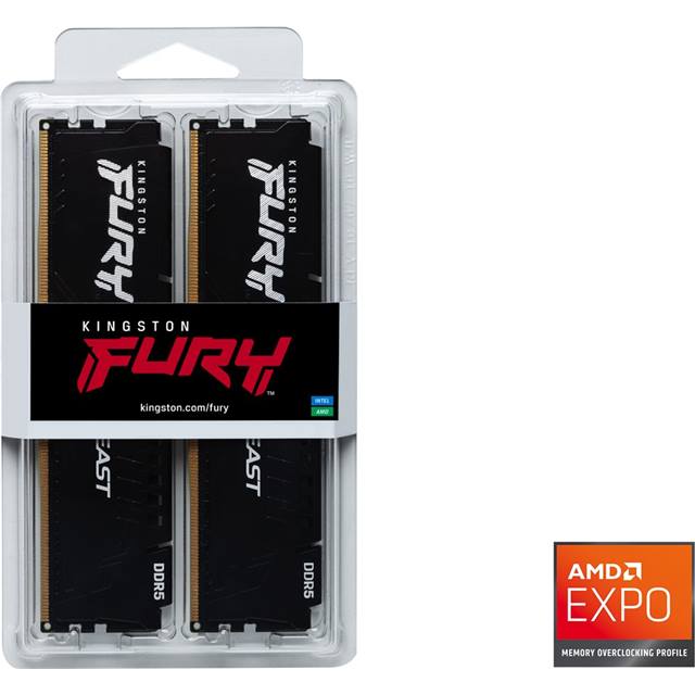 Kingston Fury Beast, DDR5, 32GB (2x 16GB), 5600MHz - schwarz