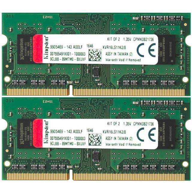 Kingston ValueRAM, SO-DIMM, DDR3L, 8GB (2 x 4 GB), 1600MHz