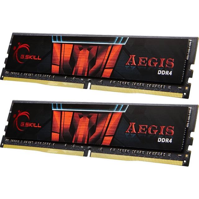 G.Skill Aegis, DDR4, 16GB (2 x 8GB), 3200MHz - schwarz/rot