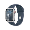 Apple Watch Series 9 GPS + Cellular (Aluminium Mitternacht) - 45mm - Sportarmband M/L Sturmblau