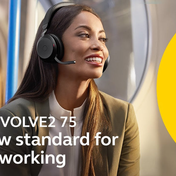 Jabra Headset Evolve2 75 Duo UC Schwarz, USB-C, inkl. Ladestation