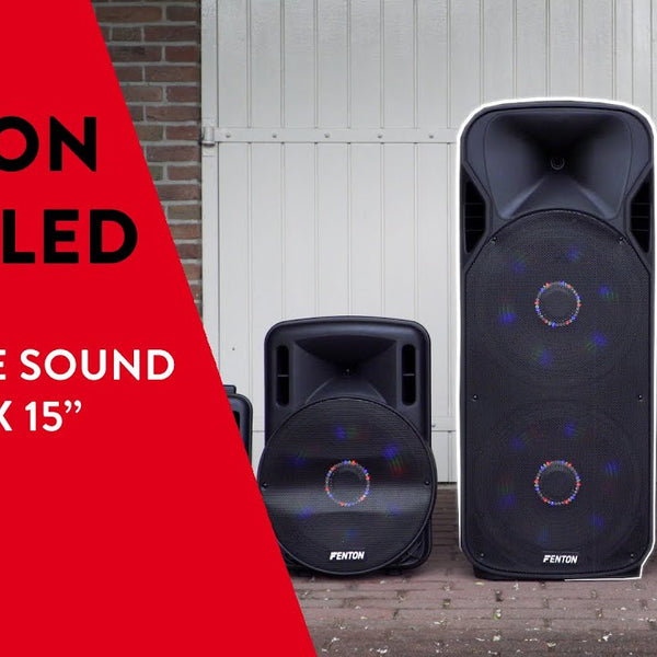 Fenton Lautsprecher FT215LED Aktiv Trolley-Speaker