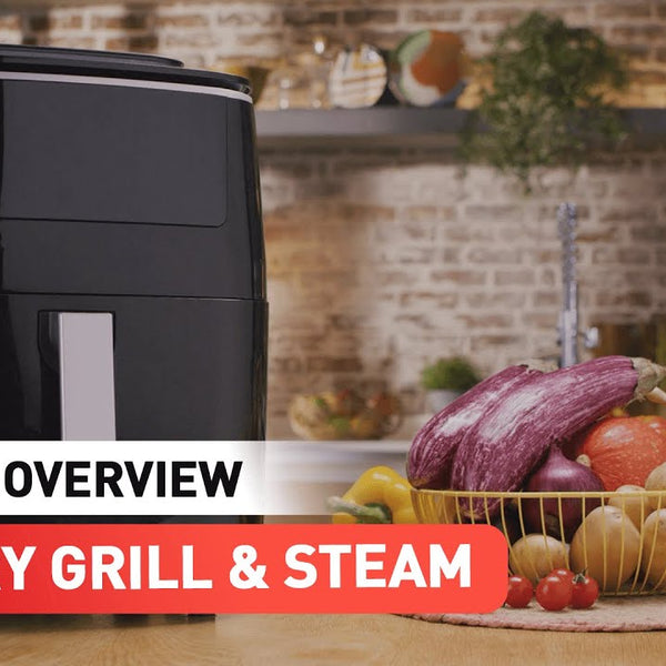 Tefal Heissluft-Fritteuse Easy Fry Grill & Steam 3 in 1, Schwarz