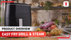 Tefal Heissluft-Fritteuse Easy Fry Grill & Steam 3 in 1, Schwarz