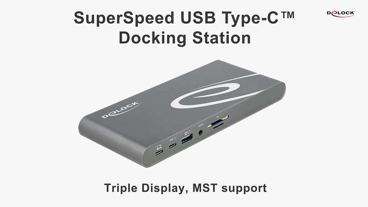 Delock Dockingstation USB-C – USB/SD/LAN/HDMI/DP PD 85W