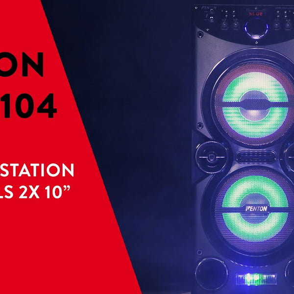 Fenton Lautsprecher LIVE2104 Karaoke Maschine Schwarz