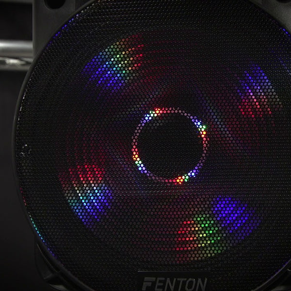 Fenton Lautsprecher FT15LED Aktiv Trolley-Speaker